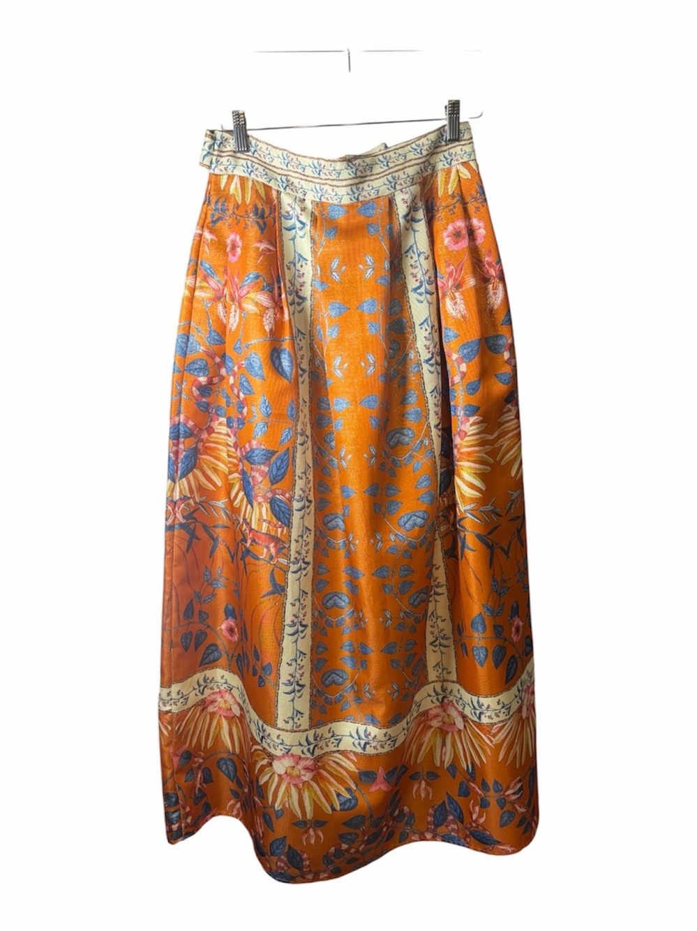 NWT Jealous Tomato Orange Floral Maxi Skirt - Bohemian Print. Size Medium.
